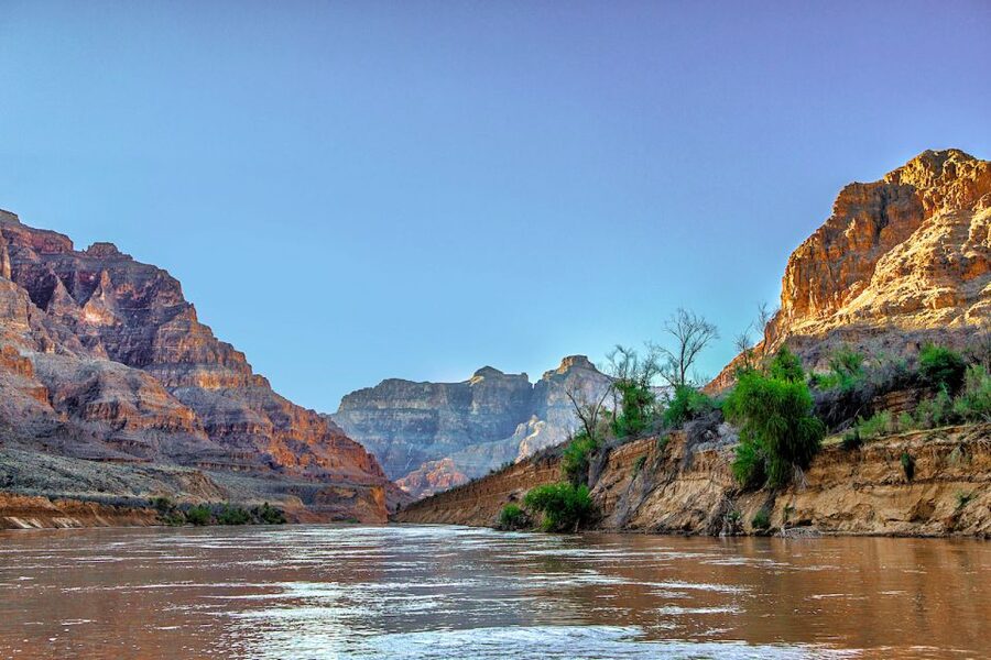 Grand Canyon Helicopter Tour with Black Canyon Rafting - The helicopter flight over Hoover Dam and Lake Mead
