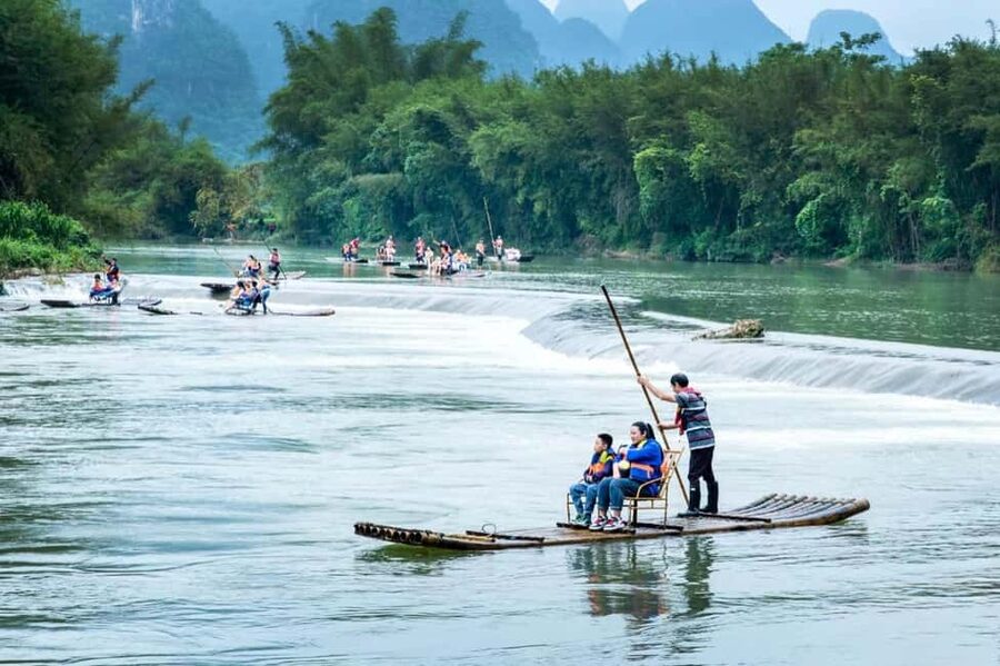 Guilin: Cave, Yulong Rafting, Glass-bottomed skywalk & Show - Ruyi Peak: ropeway views and a glass-bottomed skywalk