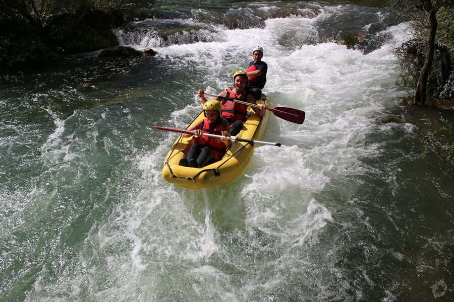 Half-Day Cetina River Rafting - The calm water and the Cetina canyon