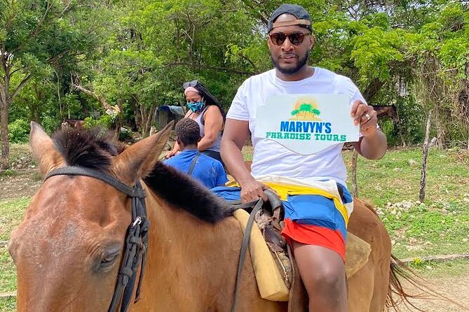 Horseback Riding in the ocean & Bamboo Rafting from Ocho Rios - Horseback riding beside the Jamaican sea