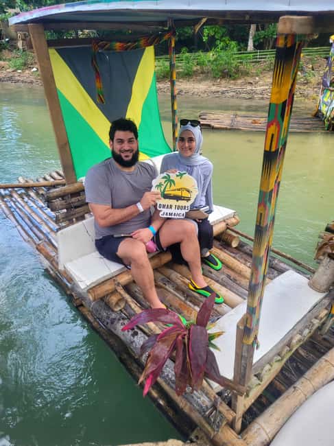 Jamaica: ATV, River Rafting & Blue Hole Tour from Ocho Rios - Bamboo rafting toward the Jamaican coast