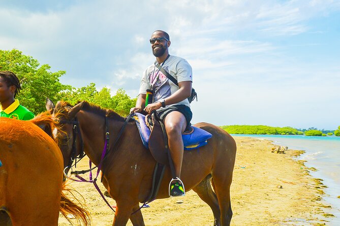 Jamaica's Ocean Horseback Bamboo Raft Adventure and Transport - Horseback Riding Through the Ocean