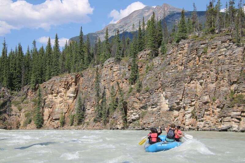 Jasper: Athabasca Falls River Rafting Adventure - Suiting up for a cold mountain river