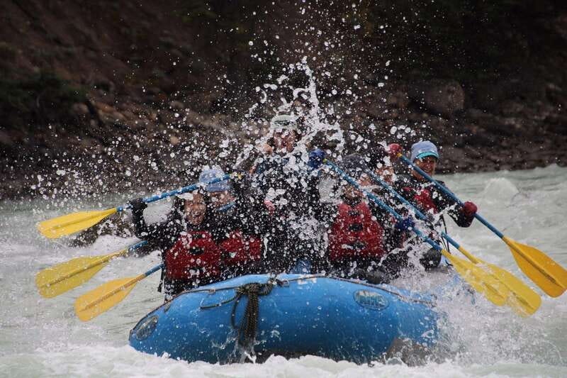 Jasper: Athabasca River Mile 5 Whitewater Rafting Tour - Old Fort Point marks the finish