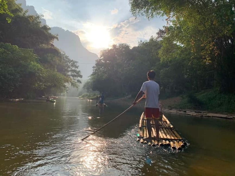 Khao Sok: Bamboo Rafting Tour with Scenic River Views - One calm hour on the Sok River