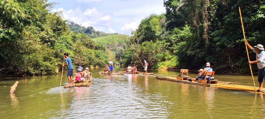 Khao Sok Jungle Day Trip - Jungle Trekking & Bamboo Rafting - Thai lunch beside the Sok River