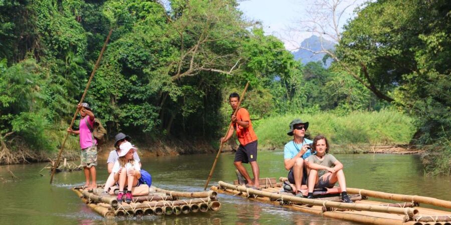 Krabi: Khao Sok Elephant Sanctuary, Rafting Tour, and Lunch - Feeding elephants at Khao Sok Elephant Sanctuary