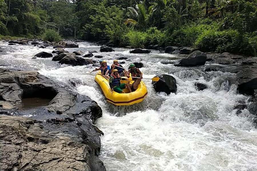 Lombok: White Water Rafting, Rice Terrace & Waterfall Tour - Karang Bayan River rafting, about three hours on the water