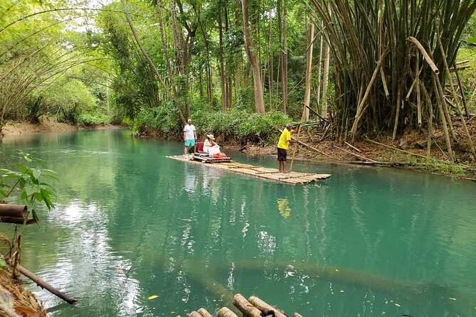 Martha Brae Bamboo River Rafting With Transportation - One quiet hour on the bamboo raft