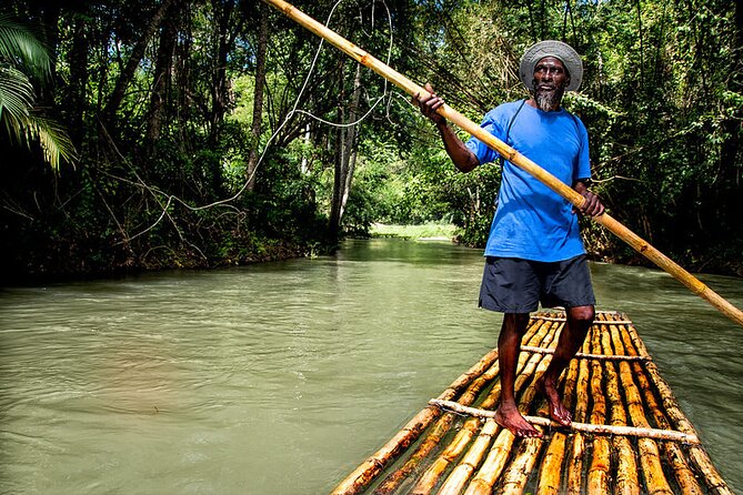 Martha Brae Private Rafting Experience from Montego Bay - Arriving at the 30-foot bamboo raft