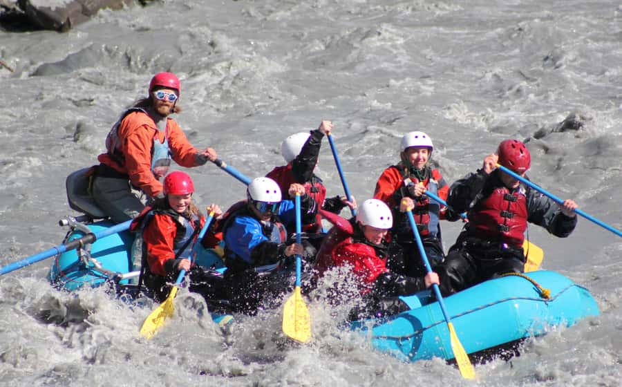 Matanuska Glacier Lions Head Whitewater Rafting - Caribou Creek provides the first lesson