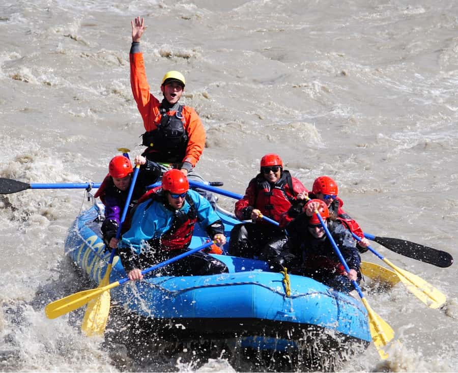 Matanuska Glacier Lions Head Whitewater Rafting - The South Fork turns up the power