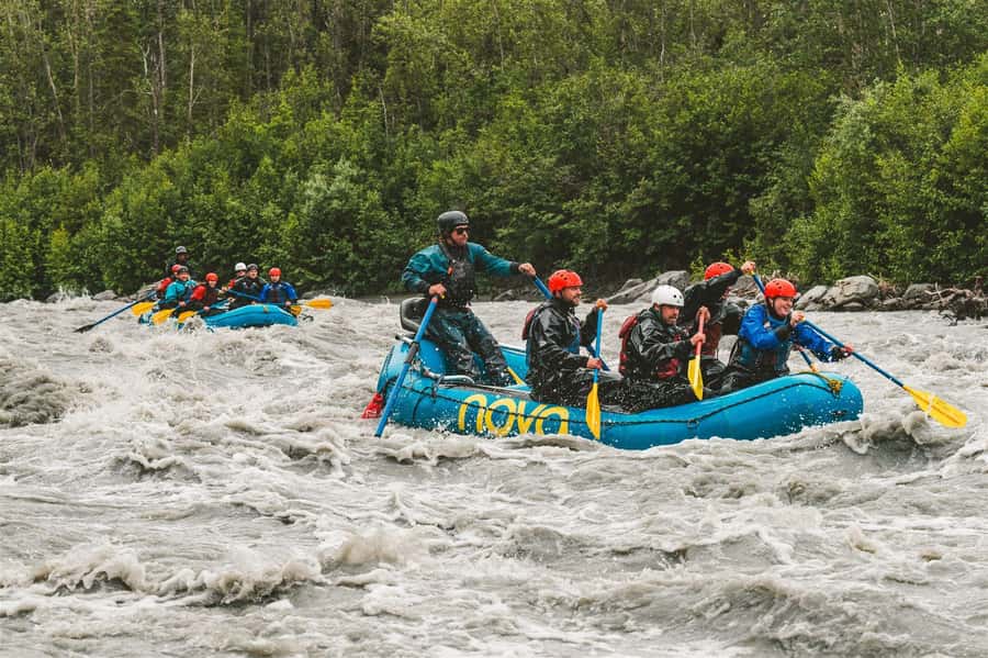 Matanuska Glacier Lions Head Whitewater Rafting - Lions Head and the Matanuska Glacier