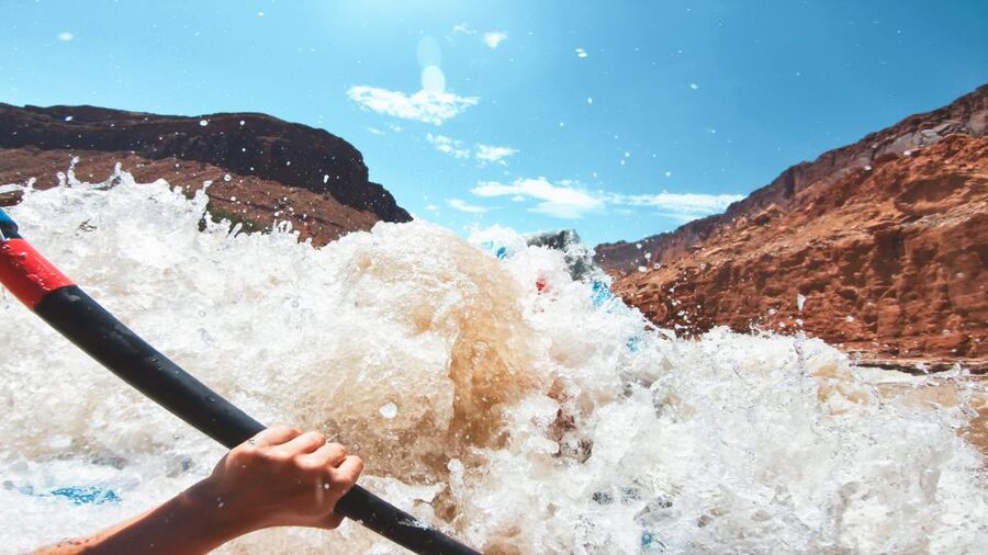 Moab: Full-Day Colorado Rafting Tour - Fisher Towers, the La Sal Mountains, and red-rock scale