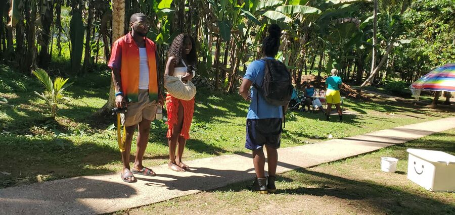 Montego Bay: Bamboo Raft Cruise on the Great River - Boarding a 30-foot bamboo raft at Lethe