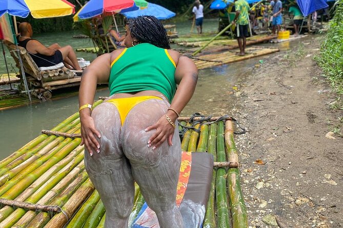 Montego Bay Bamboo Rafting Tour with Limestone Foot Massage - Boarding the 30-foot bamboo raft