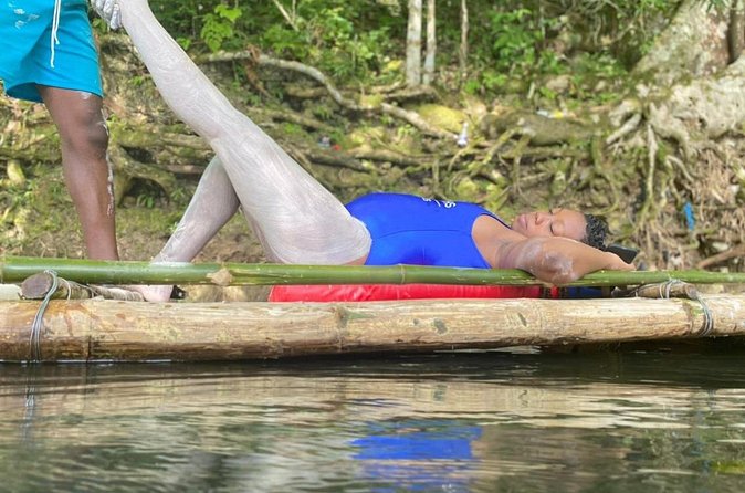 Montego Bay Bamboo River Rafting and Limestone Massage - The limestone foot massage beside the river