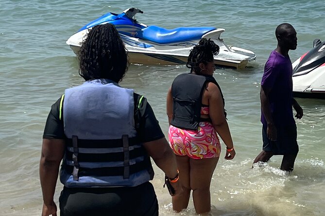Montego Bay Jetski and Bamboo River Rafting Private Tour - Tropical Bliss Beach and the Caribbean jetski ride