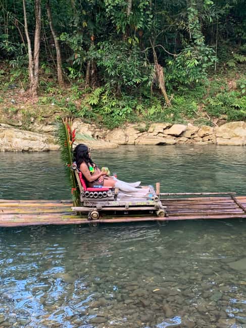 Montego Bay: River Rafting and Limestone Foot Massage - Cruising the river with birds and green banks