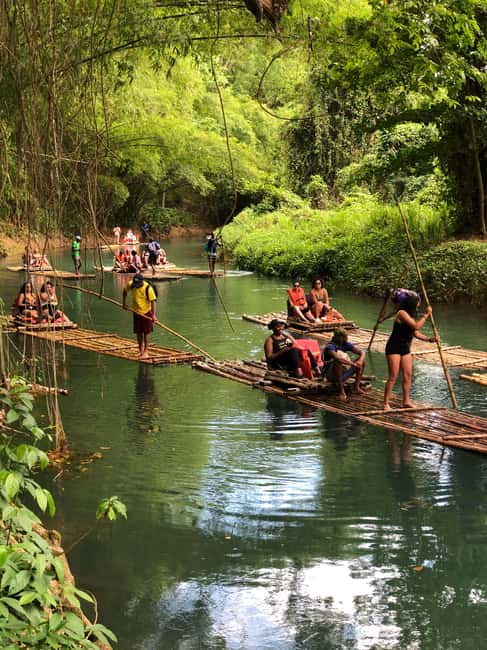 Montegobay: Rafting Tour with Limestone Massage - A gentle start from Montego Bay or Trelawny