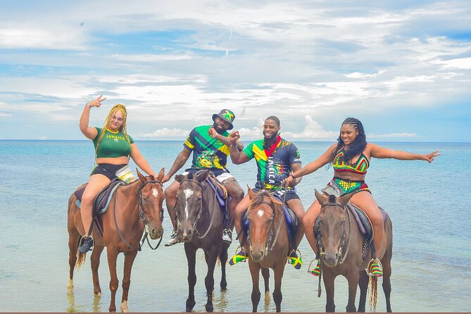 OCEAN HORSE-BACK RIDING & BAMBOO RAFTING + Limestone MASSAGE - One hour on horseback beside the sea