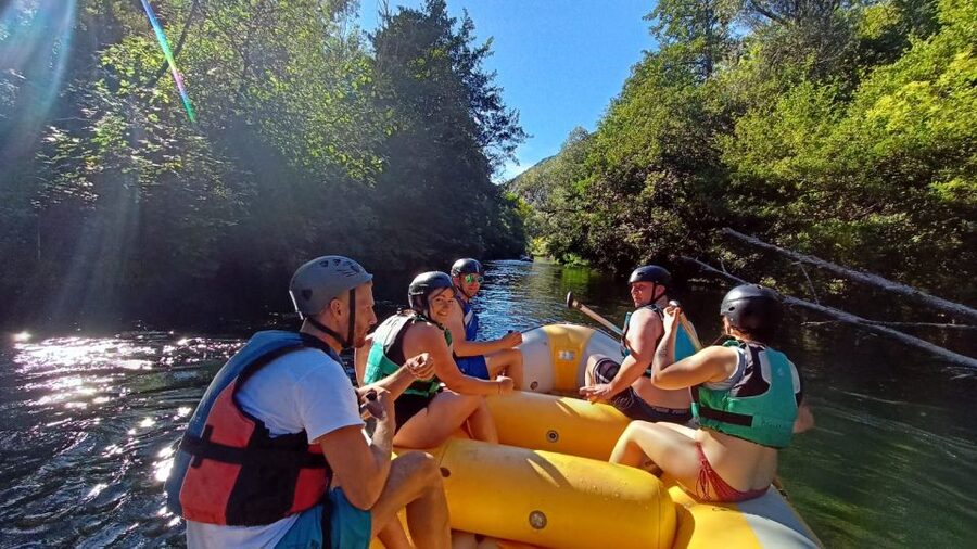 Omiš/Split: Cetina River Rafting Adventure & Cliff Jumping - The van ride and rafting preparation