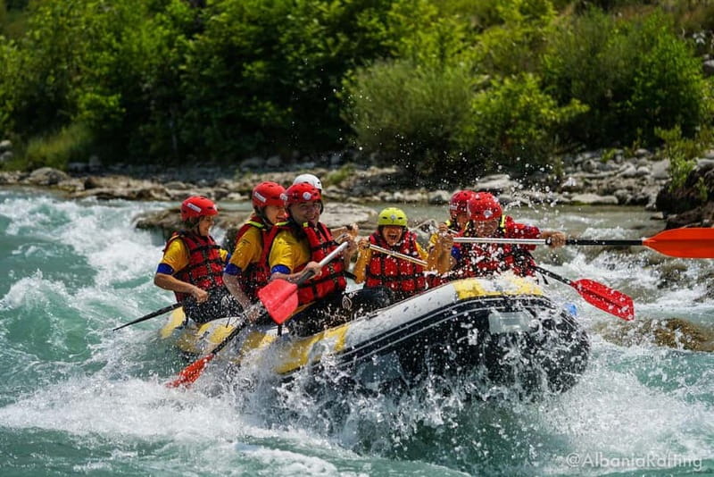 Përmet: Vjosa River Rafting from Permet or Berat city - The water, rapids, and cliff jump