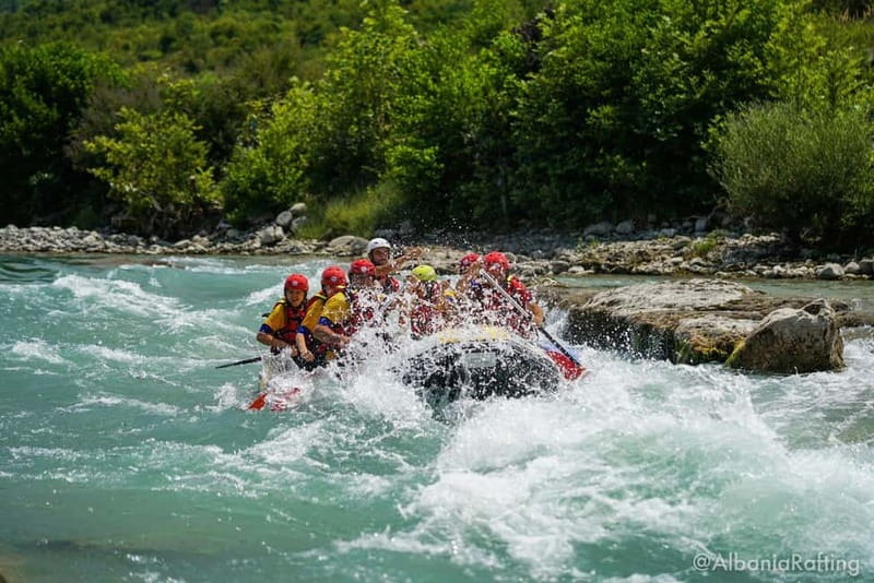 Përmet: Vjosa River Rafting from Permet or Berat city - Lunch, showers, and the safari-tent base