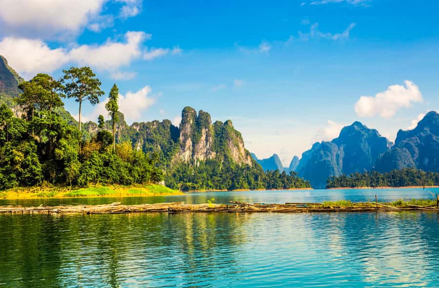 Phuket:Cheow Lan Lake & Kho-Sok,Bamboo Rafting,Monkey Temple - The Road From Phuket to Khao Sok