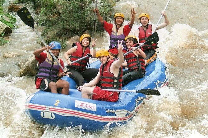 Phuket Rafting ATVing Flying Fox Full Day Activities By VIP Mini Van - A short flying fox across Song Preak river