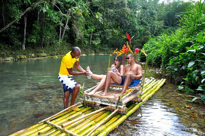 Private Bamboo Rafting along Great River with Pickup - The limestone Jungle socks treatment