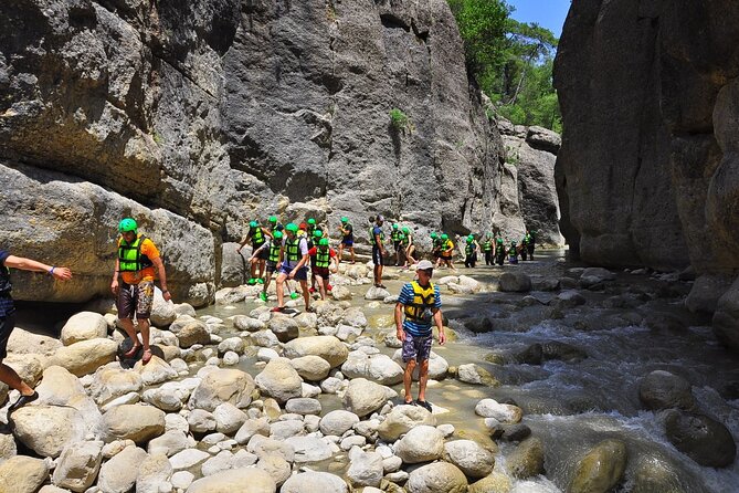 Private Full-Day Canyoning, Rafting, and Zipline in Antalya - Ziplining over the canyon