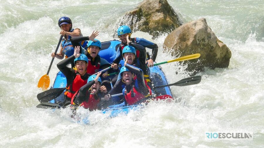 Pyrenees: Rafting in the Kingdom of the Mallos - A swim stop and views of the Mallos