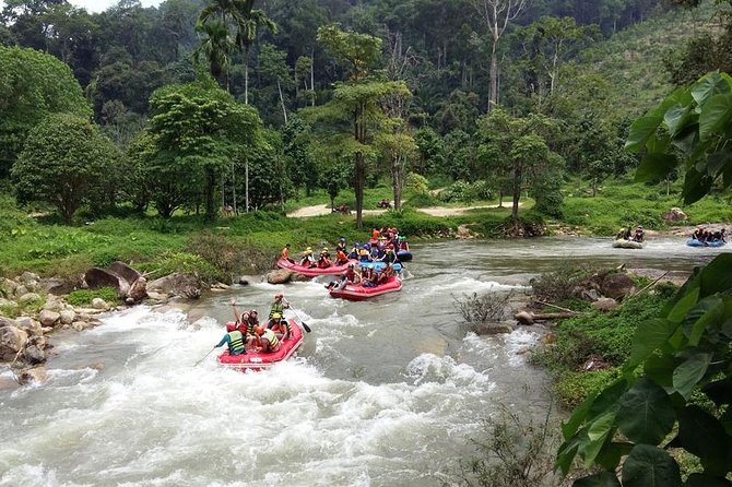 Rafting 5 km, ATV 30 Mins, Fly Fox and Jungle Tour From Phuket - Song Phreak River rafting: the strongest part of the day