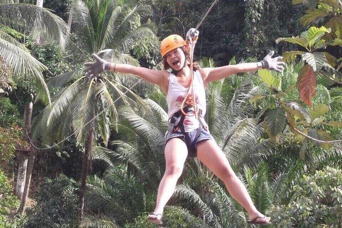 Rafting 7KM & ATV visit monkey cave and waterfall with Lunch - The Zipline Is Short and Simple