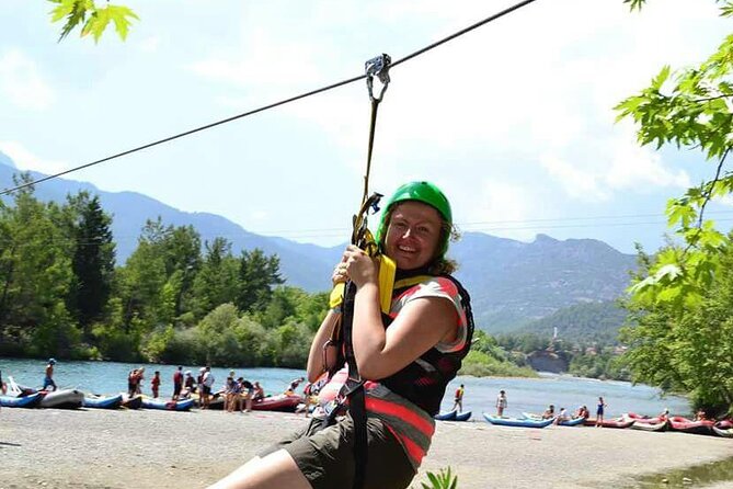 Rafting Canyoning and Zipline Best Outdoor Activity from Antalya - The steel-rope zipline