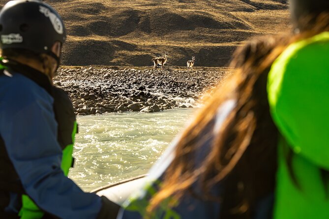 Rafting experience on the Rio de las Vueltas in Patagonia - Cerro Fitz Roy and Cerro Torre as river views
