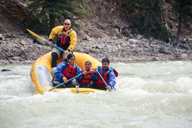 Rafting on Athabasca River Mile 5 in Jasper - Class II Rapids on Mile 5