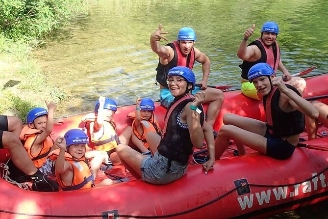 Rafting on the River Cetina from Omis Croatia - The first kilometers are calm and scenic
