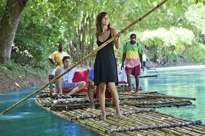 Royal Bamboo Rafting Adventure - Settling onto the decorated bamboo raft
