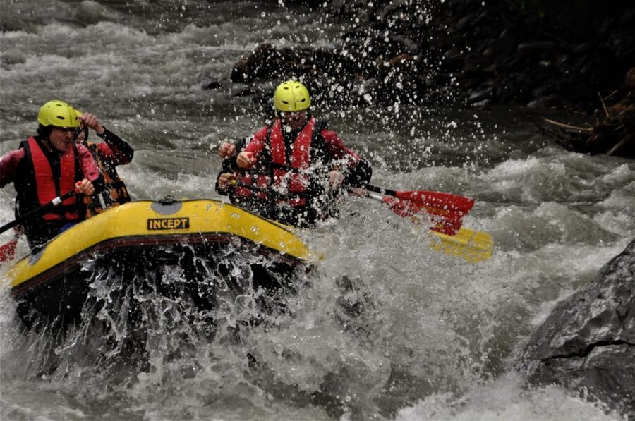 Salzburg: White Water Rafting on the Salzach River - Passing the Gasteiner Ache waterfall