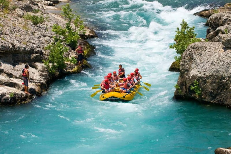 Side: Koprulu Canyon Whitewater Rafting with Lunch - Getting fitted at the rafting base