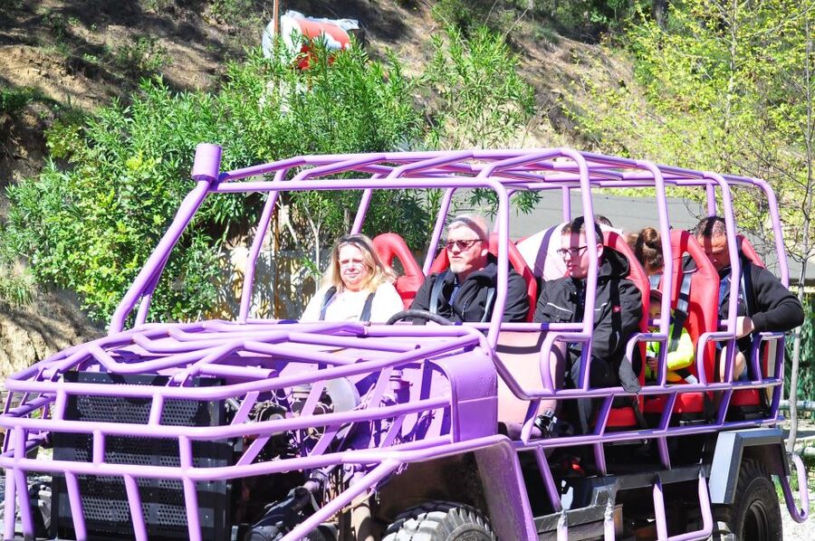 Side: Rafting and Zipline Canyon Tour with Lunch & Transfers - Getting equipped at the rafting base