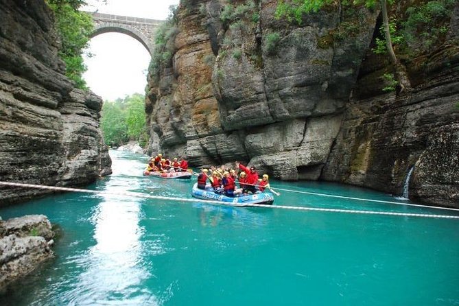 "Side: Whitewater Rafting Fun at Koprulu Canyon" - Getting ready for the 14-kilometer raft run