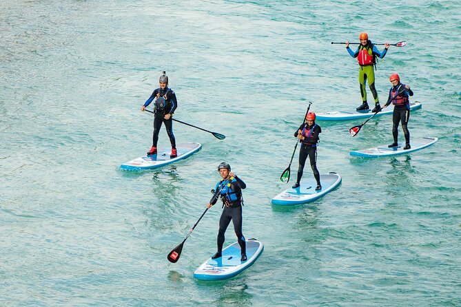 Soca Whitewater Stand-up Paddle Boarding Small Group Adventure - A beach break with fruit and cookies