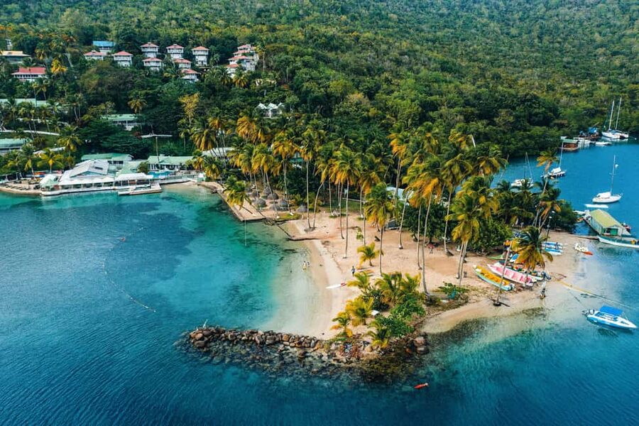 St Lucia Bamboo Rafting and Rum Distillery Experience - Castries views and west-coast scenery