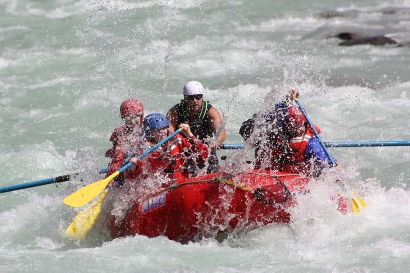 Sunwapta Challenge Whitewater Rafting in Jasper - Changing into river gear