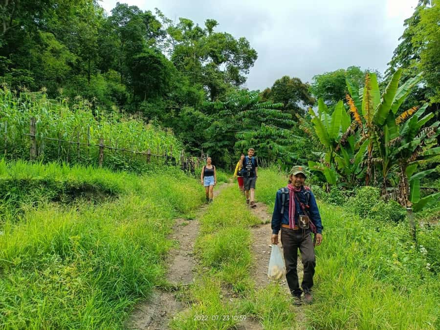 Trekking One Day+Bamboo Rafting+Jungle waterfall - Bamboo rafting for 30 to 45 minutes