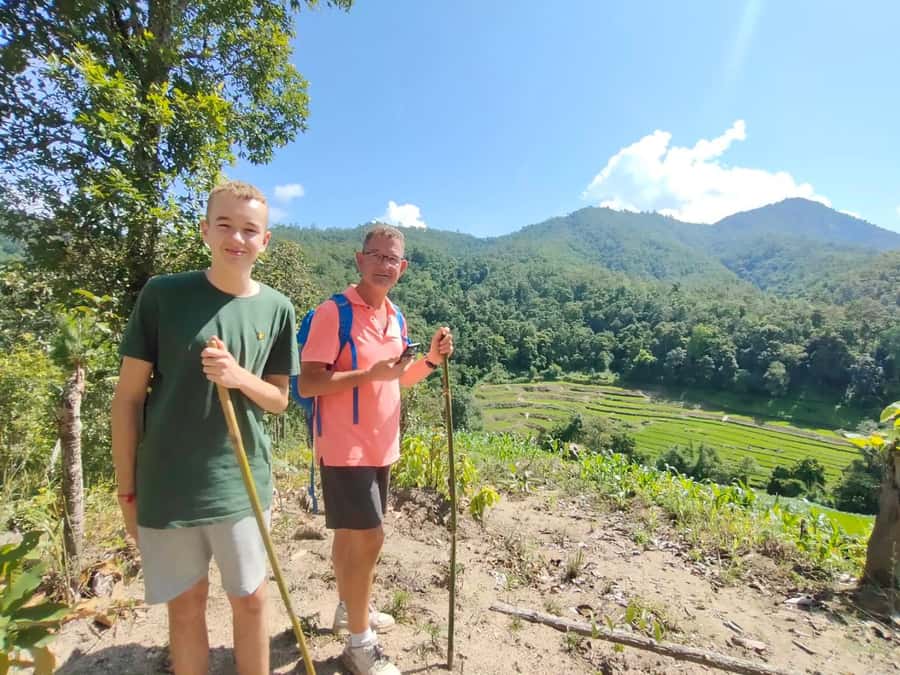 Trekking One Day+Bamboo Rafting+Jungle waterfall - What the $70 price covers