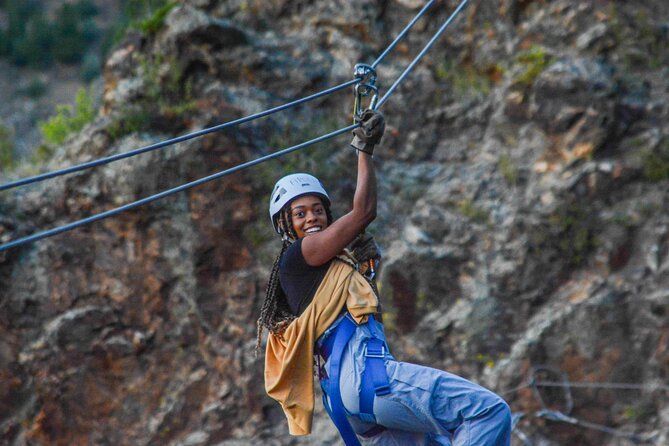 Upper Clear Creek Whitewater Rafting plus Cliffside Zipline from Idaho Springs - Six ziplines and five extra challenges